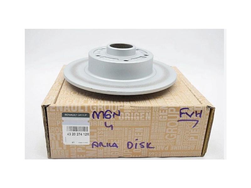 FREN DISKI ARKA DELIKSIZ ( BOYALI RULMANLI ) MEGANE IV 16=> - MAIS