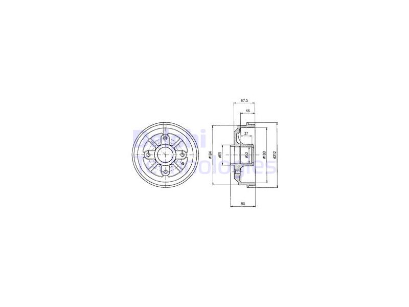 FREN KAMPANASI ARKA AX SAXO P106 P106 VAN P206 91=> - DELPHI - OEM 4247.35