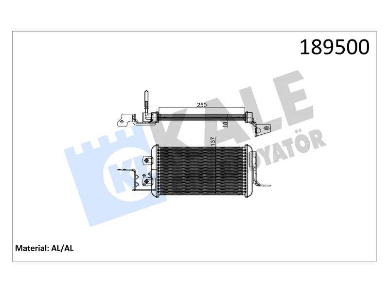 YAKIT SOGUTUCU TRANSIT 430ED (14+1) AL/BRZ - KALE - OEM 8C169N103AC