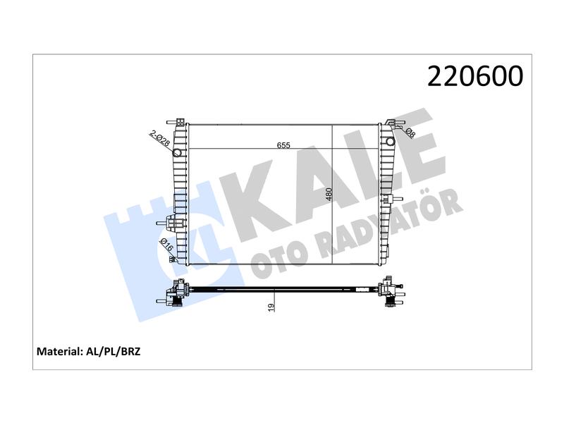 RADYATOR FLUENCE 1.6 BENZINLI AL/PL/BRZ - KALE - OEM 214100067R