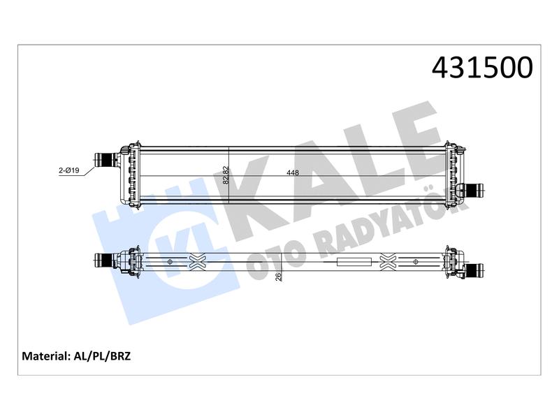 RADYATOR RENAULT CAPTUR CLIO V 1.5DCI ARA SOGUTUCU - KALE - OEM 214108020R