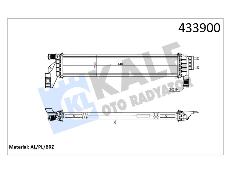 RADYATOR DACIA DUSTER LOGAN SANDERO ARA SOGUTUCU - KALE - OEM 214108831R