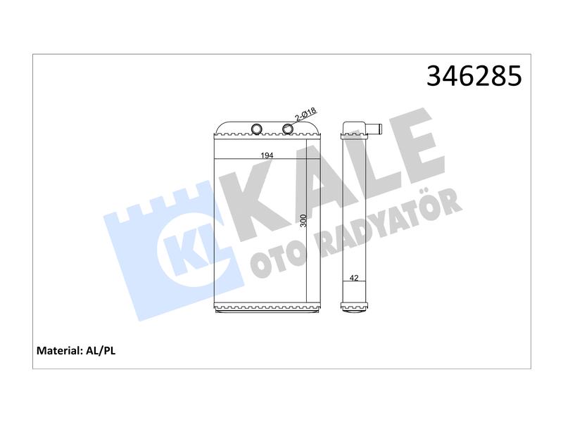 KALORIFER JUMPER - BOXER - DUCATO (99-06) AL MKNK - KALE - OEM 6448H8