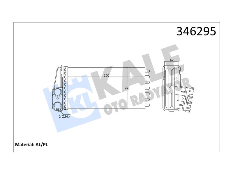KALORIFER 307 (ET3J4) 1.4 16V) (TU5JP4) 1.6 16V (EW10J4) 2.0 16V (-2006) (MANUEL KLIMA) AL MKNK - KALE - OEM 6448K3