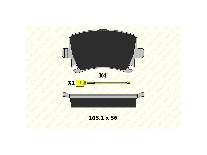 FREN BALATASI ARKA GOLF PASSAT CADDY LEON OCTAVIA SUPERB A3 TT FISLI - KALE BALATA - OEM 1K0698451B