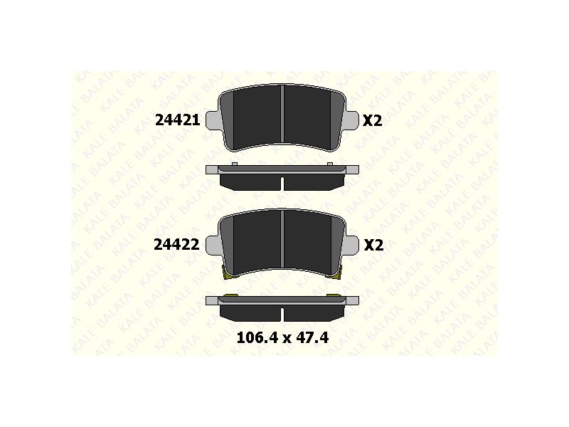 FREN BALATASI ARKA INSIGNIA 08=> - KALE BALATA - OEM 13237768
