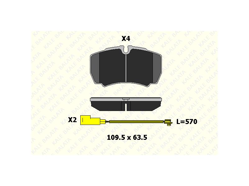 FREN BALATASI ARKA TRANSIT V347 JUMBO 3.2 TDCI 200 PS 07-14 ARKA CIFT TEKER IVECO DAILY III 20 L 14 - KALE BALATA - OEM 1501265