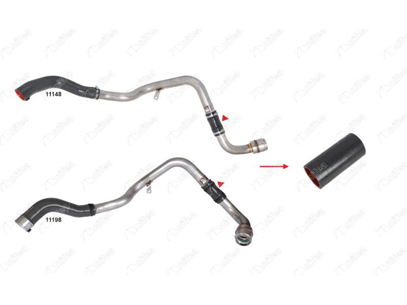 TURBO HORTUMU KUCUK (METAL BORU HARIC) LOGAN 1.5 - NIFEA - OEM 144608304R