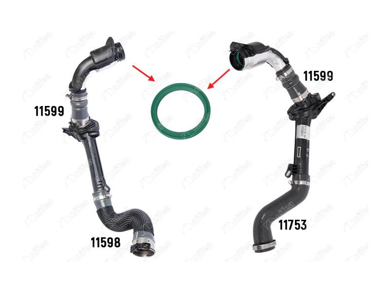 TURBO BORUSU CONTASI — NIFEA 11484 - NIFEA - OEM 144602487R8200687468