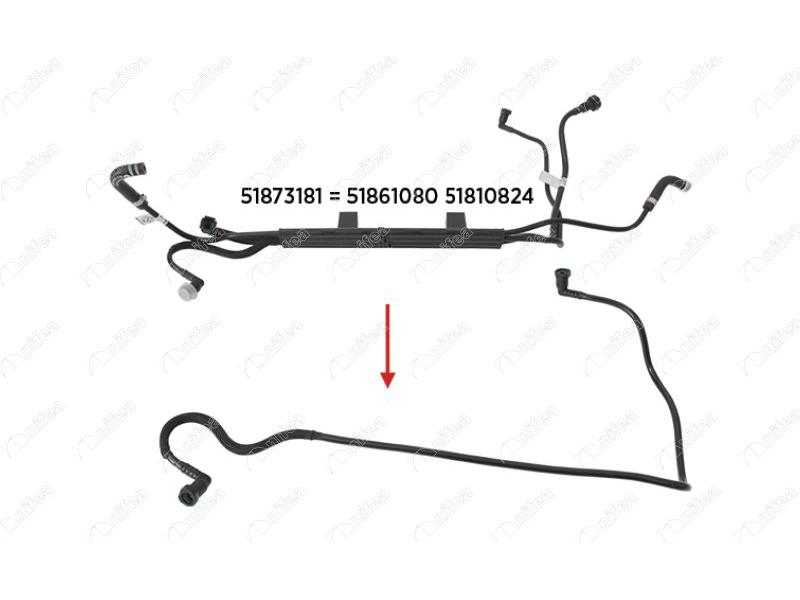 YAKIT HORTUMU ( MAZOT ) DOBLO 1.3 MJTD — NIFEA 14615 - NIFEA - OEM 51873181