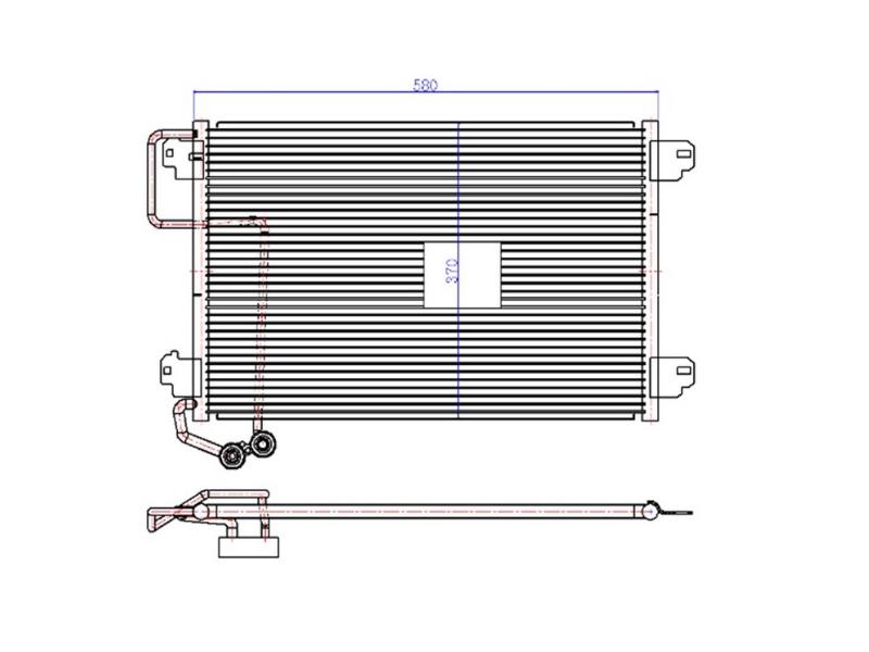 KLIMA RADYATORU (KONDANSER) SCENIC I (99 03) 1.4 16V 2.0 16V 1.9DCI (F9Q.7.34) (580x384x16) - ORIS - OEM 7700434383