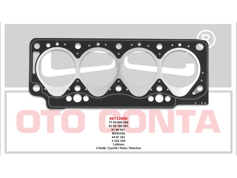 SILINDIR KAPAK CONTASI ( 3 KERTIK ) CLIO II-KNG-MGN I-R19-DACIA SOLENZA 1.9 D (F8Q) - OTOCONTA - OEM 7700860266