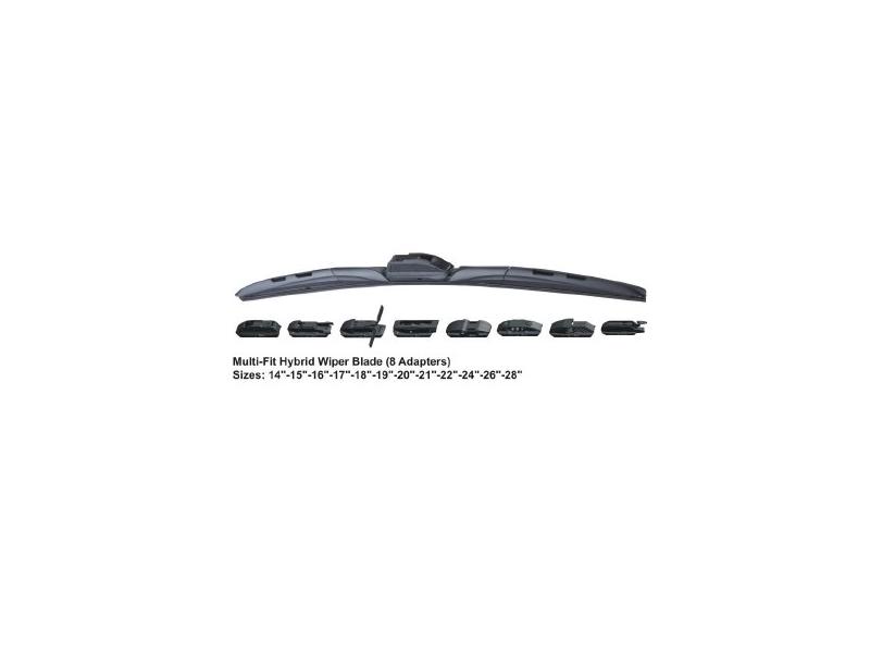 HYBIRDTIPI U KANCALI SILECEK SUPURGESI UNIVERSAL 8 ADAPTORLU 24 600mm - RBW