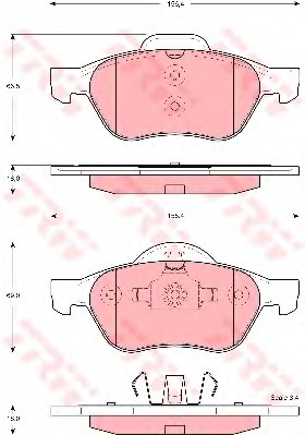 FREN BALATASI ON LAGUNA II III 01=> MEGANE II 02=> - TRW - OEM 7701206598