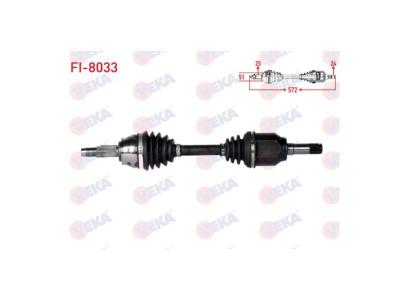 KOMPLE AKS SOL ON 1.3 MJT UZUNLUK 557 MM ALBEA 2007 - - VEKA - OEM 51789890
