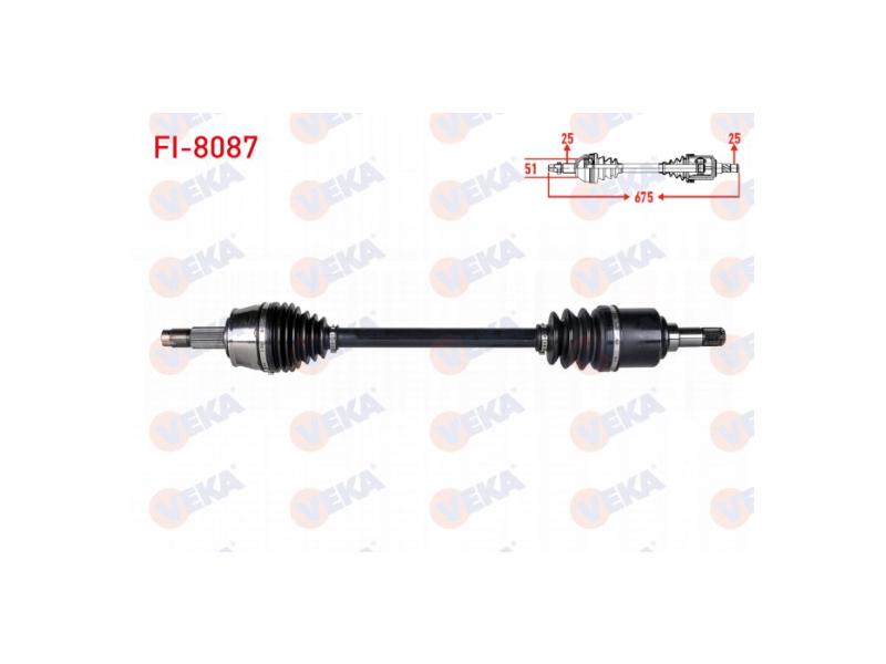 AKS KOMPLE SOL ON EGEA 1.4 16V 2015> 675mm - VEKA - OEM 51983793
