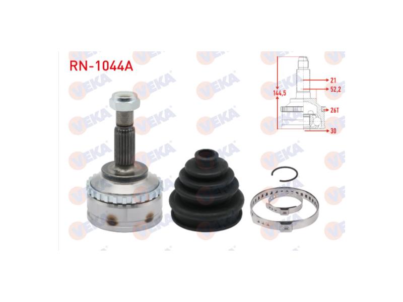 AKS KAFASI SOL-SAG ON DIS KANGOO (KC0/1) 1.5 DCI ABSLI 26 DIS 21X30X52,2 UZUNLUK 144,5mm 1998-2008 - VEKA - OEM 7700110484