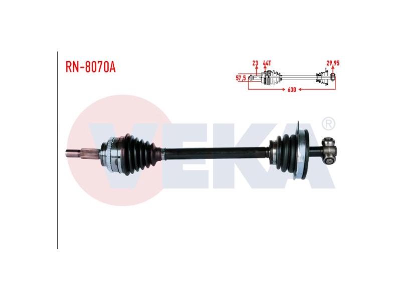 AKS KOMPLE SOL ABSLI 1.5 DCI KANGOO CLIO KALIN FREEZE - VEKA - OEM 7711135895