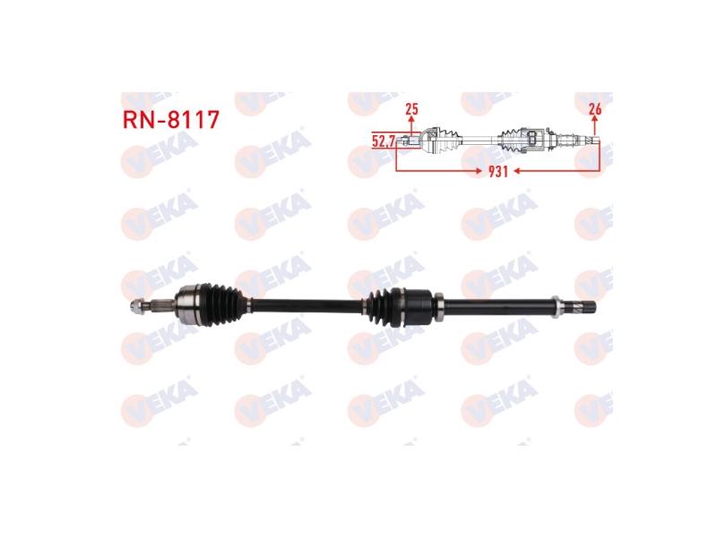 AKS KOMPLE SAG 1.5 DCI 6 VITES MEGANE III FLUENCE - VEKA - OEM 391006777R