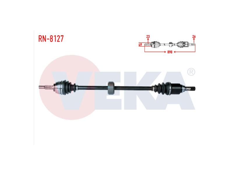AKS KOMPLE SAG ON DACIA SANDERO STEPWAY 1.5 - VEKA - OEM 8201130510