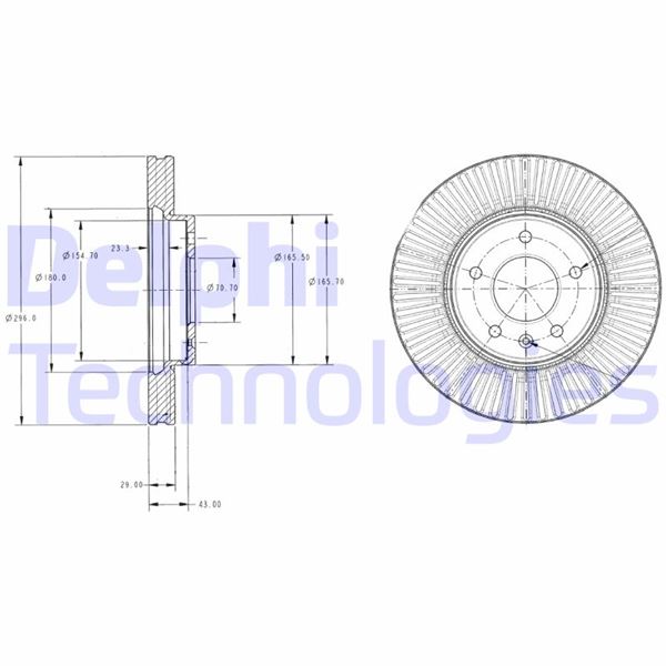 FREN DISKI ON (5D 295MM) CAPTIVA 06- ANTARA 06- - DELPHI - OEM 96625948