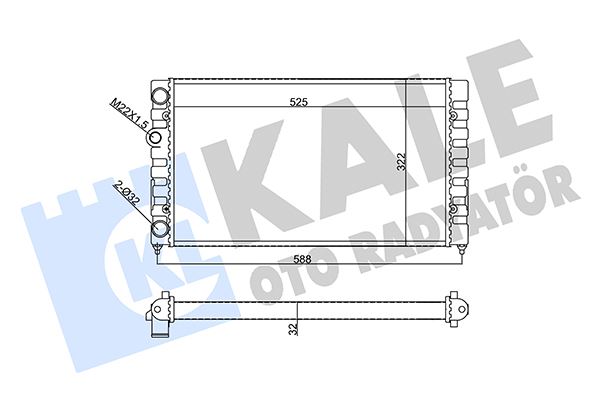 SU RADYATORU VW CADDY 96-03 - GOLF 92-98 - POLO 95-02 AEE / AHW / AFK / AUASU RADYATORU VW CADDY 96-03 - GOLF 92-98 - POLO 95-02 AEE / AHW / AFK / AUA KLIMALI - KALE RADYATOR - OEM 6N0121253J