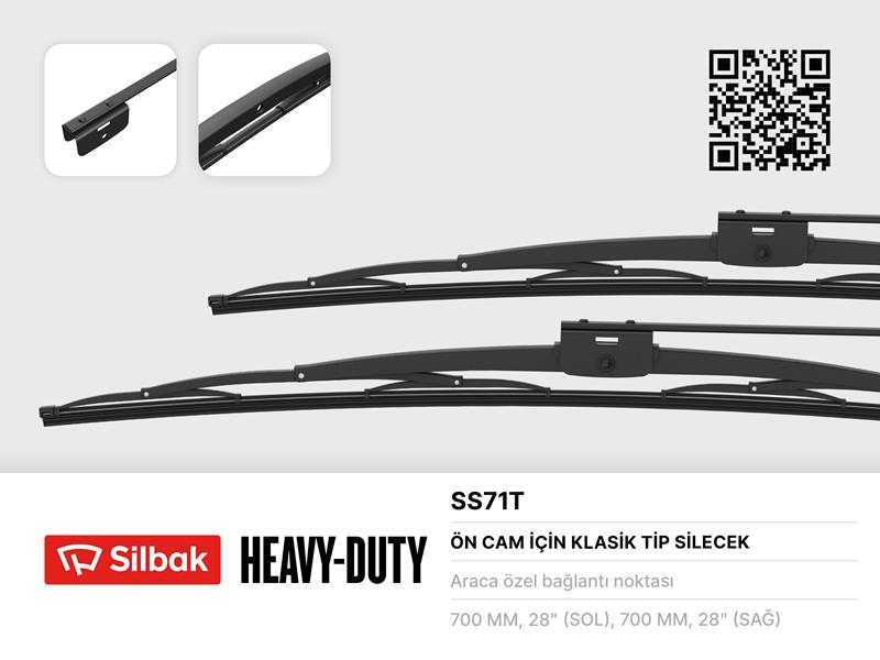 SİLECEK SÜPÜRGESİ 700MM ISUZU LUX-ROYBUS-CLASSIC-IVECO M50/KARSAN JEST-TATA LP613 YM - SILBAK