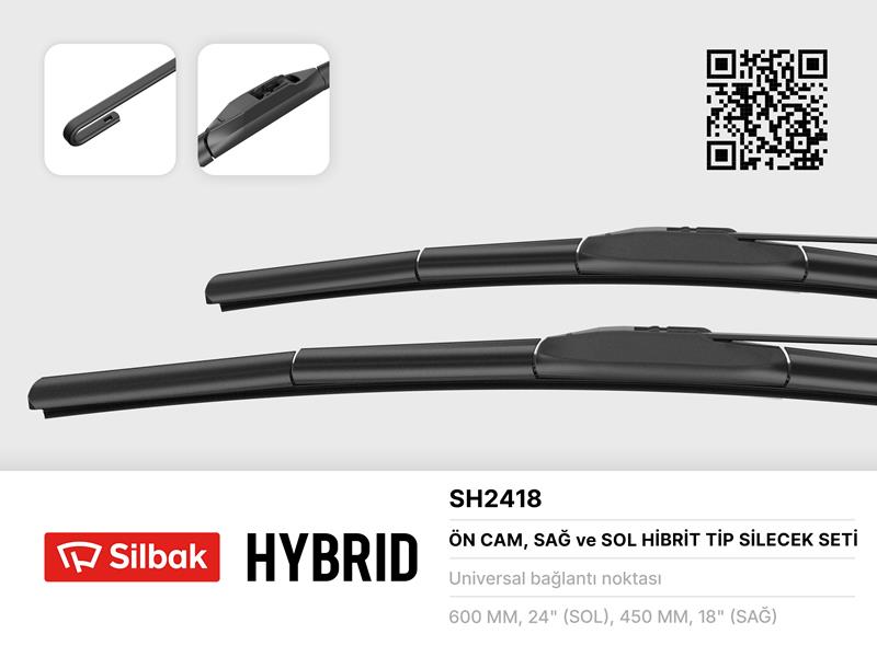 SİLECEK SÜPÜRGESİ 600/450MM (MUZ TİPİ) HR-V 06/15- - SILBAK - OEM UNIVERSAL