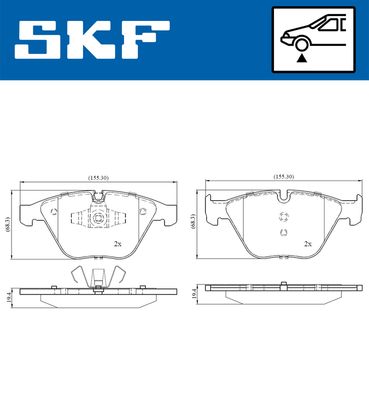 FREN BALATASI ON BMW E90 E91 E92 E93 E84 - SKF - OEM 34116780711
