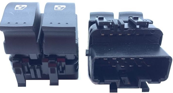 CAM AÇMA/KAPAMA ÇİFTLİ ÖN SOL (ÇİFTLİ-SİYAH) RENAULT MEGANE II 02> TRAFIC II 06> LAGUNA II 01> OPEL VİVARO A 06> 10 FİŞLİ - HELLUX - OEM 8200315034