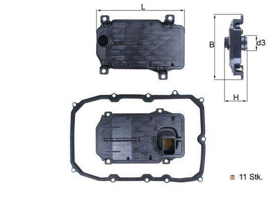 OTOMATİK ŞANZUMAN FİLTRESİ TOUAREG (10-18)Q7 (11-15)CAYENNE 10> - MAHLE - OEM 0C8321371
