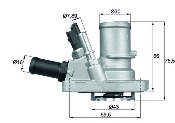 TERMOSTAT (KOMPLE) G1006.88 ALBEA-DOBLO-LINEA-PUNT - MAHLE - OEM 55202176