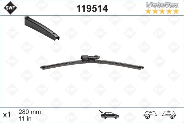SİLECEK SÜPÜRGESİ ARKA GOLF6-GOLF7-POLO-FABIA (280 - VALEO - OEM 5K6955427A