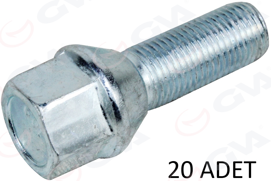 BİJON CİVATASI (GALVANİZ) FIAT DOBLO(Y.M) EGEA CITROEN-PEUGEOT-OPEL-FORD(AA17-M12x1,25x28)(PAKET ADET : 20) - GVA - OEM 13230425