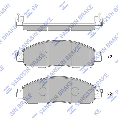ÖN FREN BALATA NISSAN NAVARA 2.3L YS23 D23 16-> - SANGSIN - OEM D10604KJ1A