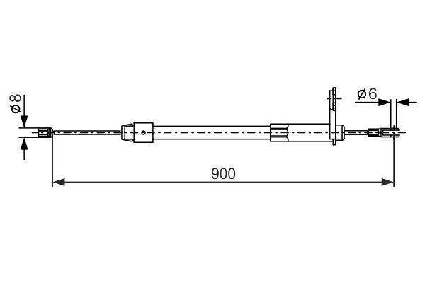 FREN HALATI ARKA SAG (PARK FRENI) MERCEDES W202 W203 CL203 S203 C209 A209 - BOSCH - OEM A2034200385