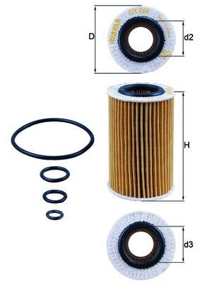 YAG FILTRESI MERCEDES SLK-CLASS M113 R171 55 AMG 04>11 - MAHLE - OEM A0001802809