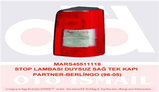 STOP LAMBASI SAG PARTNER BERLINGO BAGAJ KAPI TEK KAPI DUYSUZ 96>05 ORTA SIYAH - MARS - OEM 6351J1