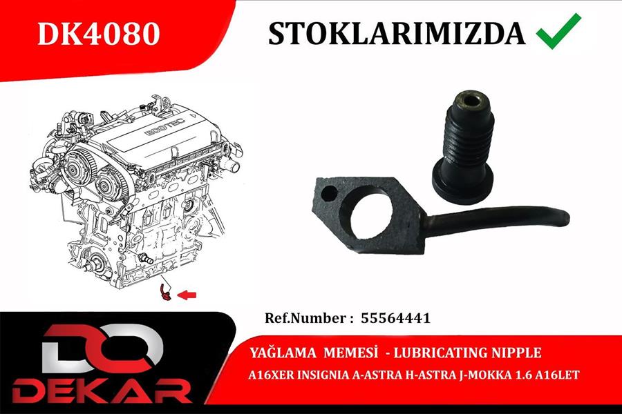 PISTON YAGLAMA JETI OPEL ASTRA J INSIGNIA A 1.6 A16XER A16LET (633634) - PSA - OEM 55564441