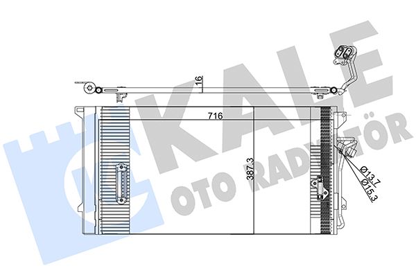 KLİMA KONDENSERİ VW TOUAREG-AUDI Q7 (AL/AL) (720x368x16) - KALE - OEM 95557311104