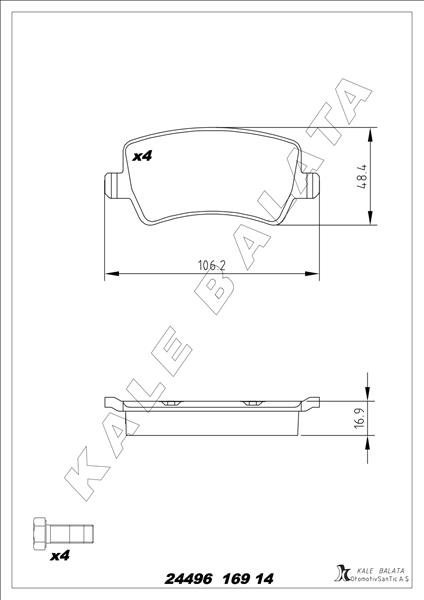 FREN BALATASI ARKA FORD S-MAX 09> GALAXY III 06> . VOLVO S60 10> S80 06> V60 V70 06> XC60 08> XC70 06> . LAND ROVER FREELANDER II L359 RANGE ROVER EVOQUE L538 - KALE - OEM 6G912M008FD