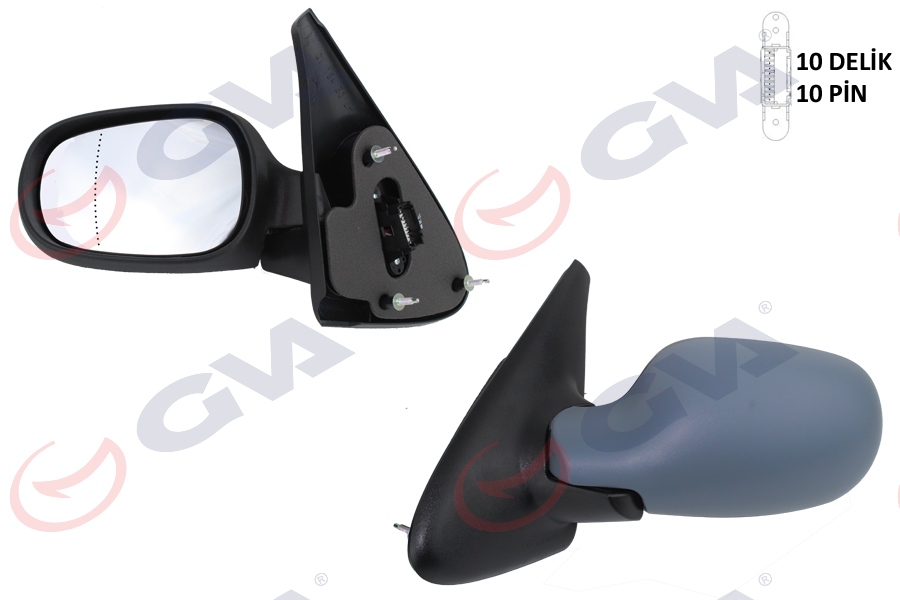 DIŞ DİKİZ AYNASI SOL MEGANE 99> ELEKTRİKLİ +ISITMALI+ASTARLI+(ASFERİK) 5 FİŞ VM-129EHPAL - GVA - OEM 7700431469