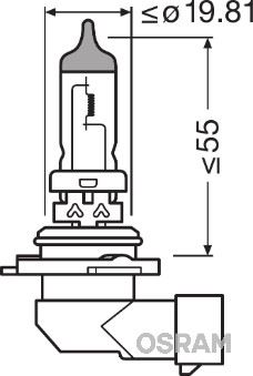 AMPUL 12V HB4 9006 51W P22d - OSRAM