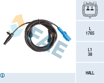 ABS SENSORU ARKA SAG-SOL 508 I 10> - FAE - OEM 4545K7