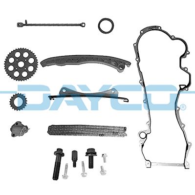 EKSANTRİK ZİNCİR SETİ (YAĞ POMPA CONTALI) ASTRA H-CORSA C-D-COMBO-C-D-ASTRA J-MERIVA-ALBEA-DOBLO EGEA-PUNTO-500- 1.3 JTD-1.3 CDTI (E5-E6) (GERGİ KİTİ) DELİKLİ ZİNCİR - DAYCO - OEM 71777824