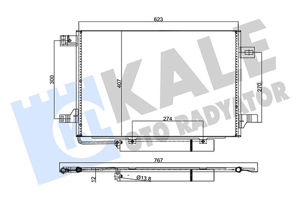 KLIMA RADYATORU MERCEDES W169 W245 — KALE 382515 - KALE - OEM A1695001254