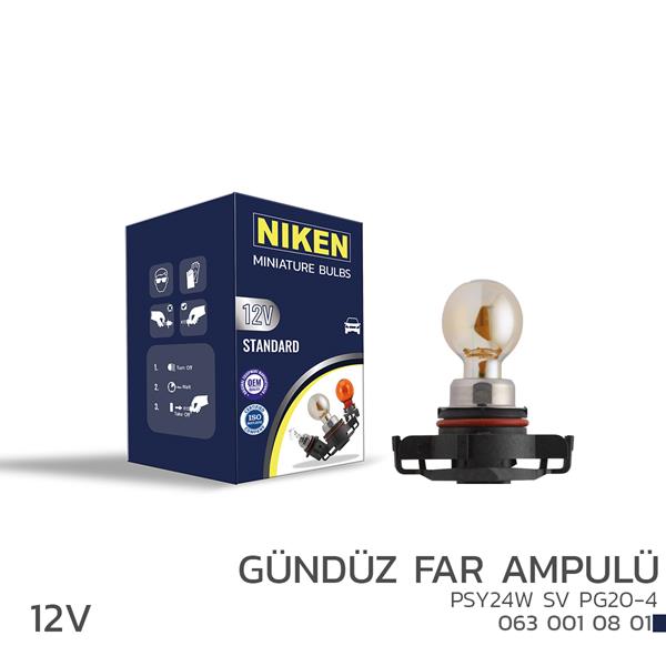 NIKEN 12V PSY24W GÜNDÜZ FAR AMPULÜ (PG20-4) 10L - NIKEN - OEM UNIVERSAL