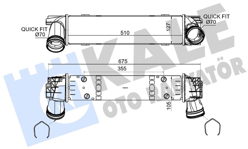 TURBOSARJ RADYATORU BMW N20 E84 E89 - KALE - OEM 17517624146
