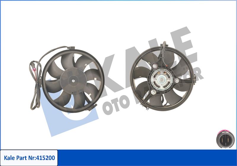 FAN MOTORU DAVLUMBAZLI AUDI A4-A6-A8-FORD GALAXY-SEAT ALHAMBRA-VW PASSAT-SHARAN (300W-280mm) - KALE - OEM 97VW15150DA