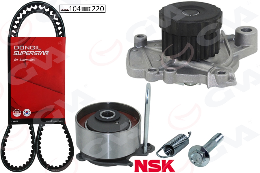 TRİGER KAYIŞ SETİ (EKSANTRİK SETİ) DEVİRDAİMLİ HONDA CIVIC 1.4L D14Z6 1.6L D16V1 D16W7 VTEC EP ES EU 01-05 - GVA - OEM 19200PLMA01